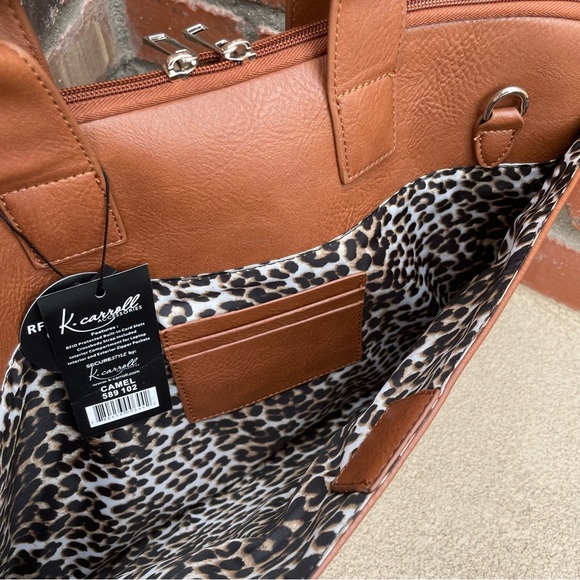 🆕K.Carroll Jane Laptop Bag in Camel - Picture 3 of 10